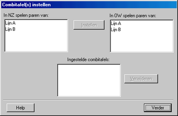 Combitafel Instellen