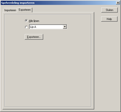 SpelverdelingExporteren